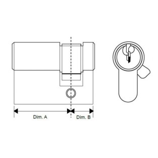 Euro Cylinder Single Side Door Lock Barrel - Keyed Alike