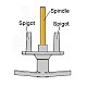 Wickes / B&Q T-handle Garage Door Lock 75mm Shaft Wickes / B&Q T-handle Garage Door Lock 75mm Shaft