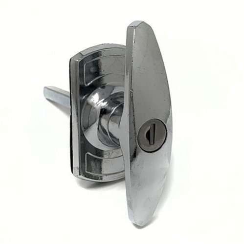 Cardale T-handle Garage Door Lock 75mm Shaft - Chrome Cardale T-handle Garage Door Lock 75mm Shaft - Chrome