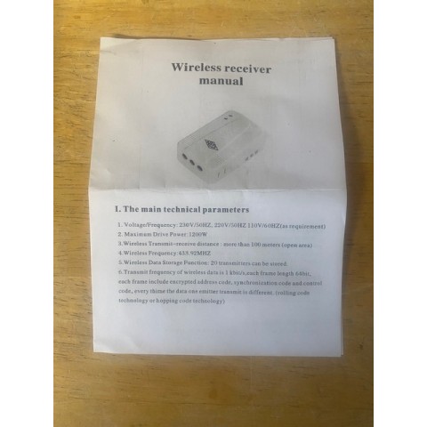 NECO Eco Roller Shutter Remote Control 230V & 2 Handsets - Waterproof Box