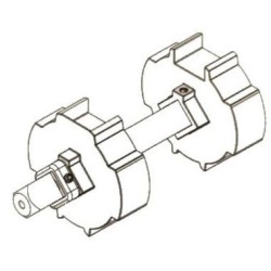 Roller Shutter Door Metal Dummy End 18mm Shaft - 60mm Octagonal