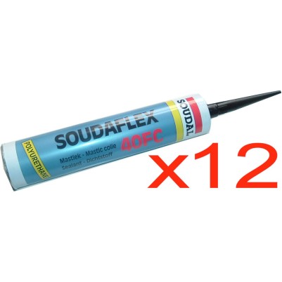 12 x SOUDAFLEX 40FC Adhesive HEAVY DUTY SEALANT 310ml Tubes - Black 12 x SOUDAFLEX 40FC Adhesive HEAVY DUTY SEALANT 310ml Tubes - Black