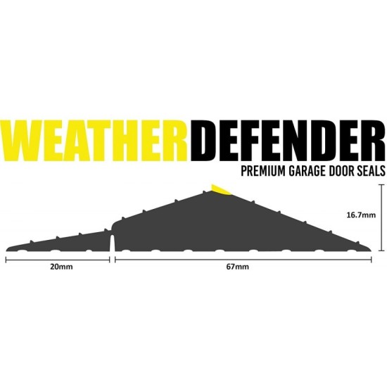 2.6m Garage Door Weather Defender Floor Threshold Seal Kit 2.6m Garage Door Weather Defender Floor Threshold Seal Kit