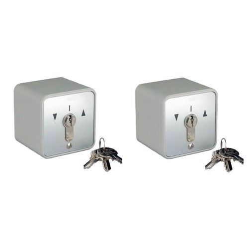 Pair of KEYED ALIKE Roller Shutter Industrial Key Switches - IP54