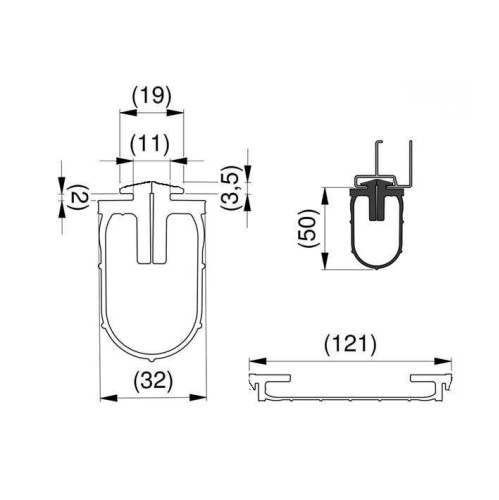 Hormann Rubber Bottom Seal For Sectional Garage doors