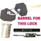 Gliderol OLD STYLE Inline Roller Shutter Lock 9.5" - Barrel & 2 Keys