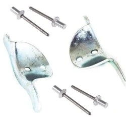 PAIR Roller Shutter Door Pressed Steel END LOCKS for 77mm slat (lath) PAIR Roller Shutter Door Pressed Steel END LOCKS for 77mm slat (lath)