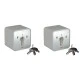 Pair of KEYED ALIKE Roller Shutter Industrial Key Switches - IP54