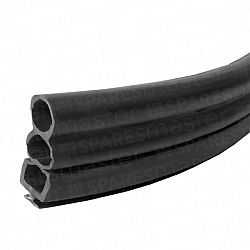 Safety Edge Rubber Roller Door Bottom Weather Seal Triple Chamber - For 77mm Lath Safety Edge Rubber Roller Door Bottom Weather Seal Triple Chamber - For 77mm Lath