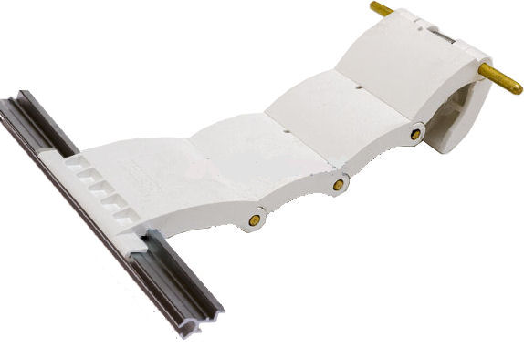 55mm Lath Roller Door Locking Strap 4 Segment - White 55mm Lath Roller Door Locking Strap 4 Segment - White