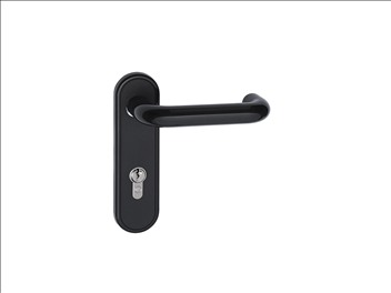 Genuine Garador Black Lever / Lever Handle Side Hinged Doors