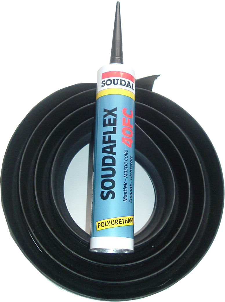 9ft 6” - 20mm High Garage Door Rubber Floor Threshold Seal Kit