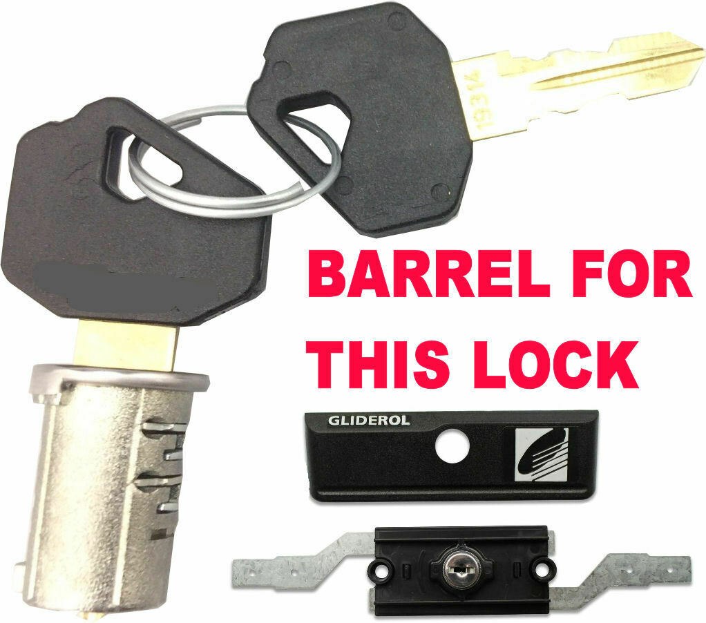 Gliderol new-style Inline Roller Shutter Lock 5 inch - Barrel & 2 Keys
