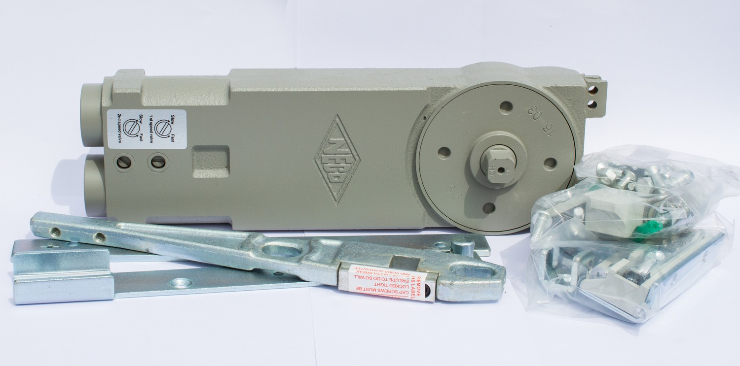 Neco Concealed Variable Transom Door Closer - 90 Degree Hold Open Neco Concealed Variable Transom Door Closer - 90 Degree Hold Open