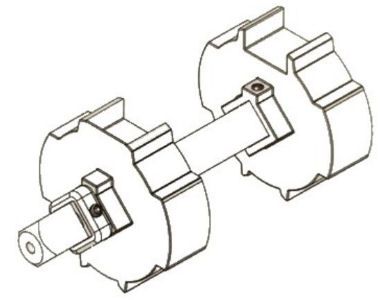 Roller Shutter Door Metal Dummy End 18mm Shaft - 60mm Octagonal