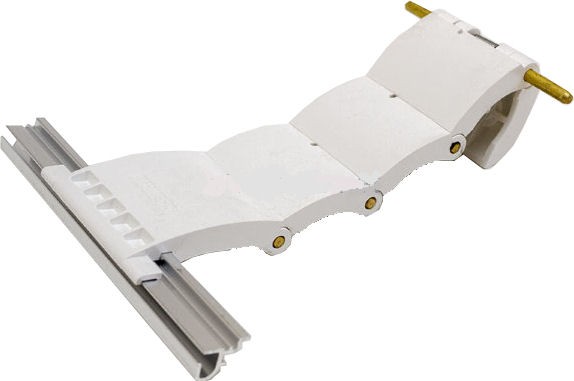 77mm Lath Roller Door Locking Strap 4 Segment - White