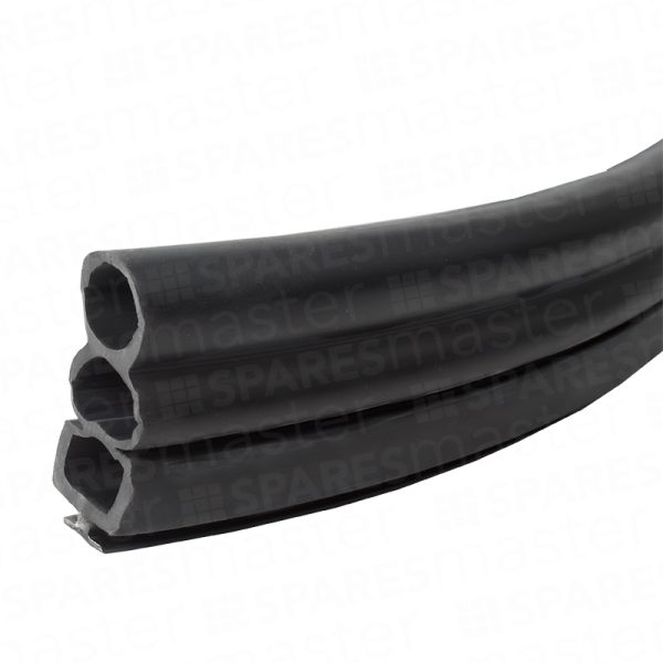 Safety Edge Rubber Roller Door Bottom Weather Seal Triple Chamber - For 77mm Lath Safety Edge Rubber Roller Door Bottom Weather Seal Triple Chamber - For 77mm Lath