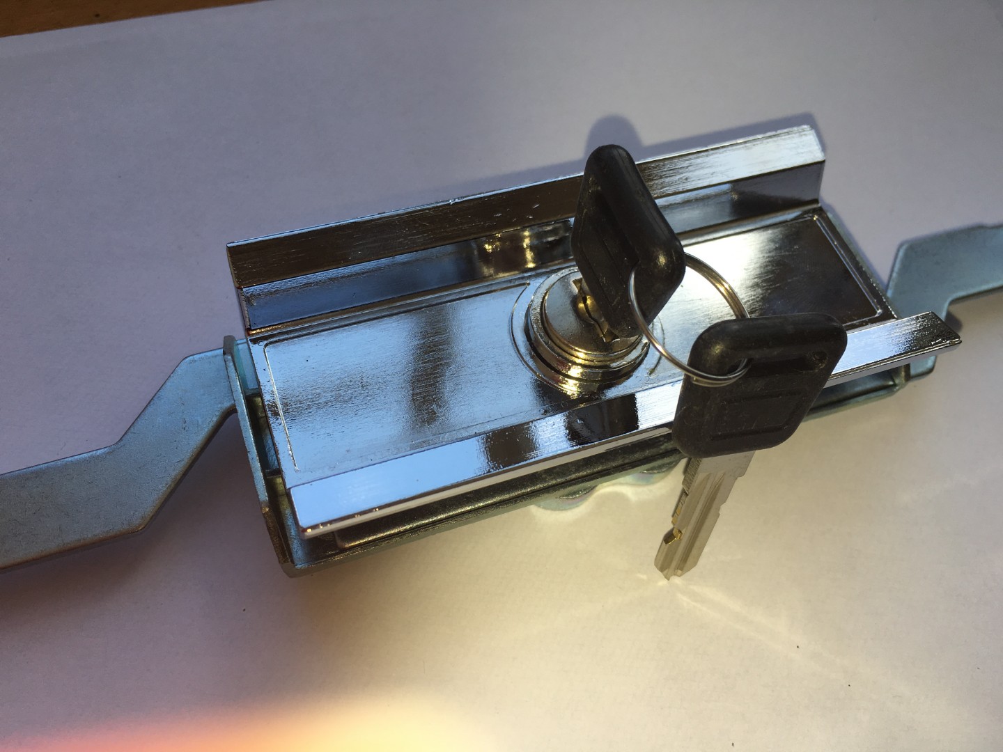 Steel Line Inline Roller Shutter Lock - Chrome