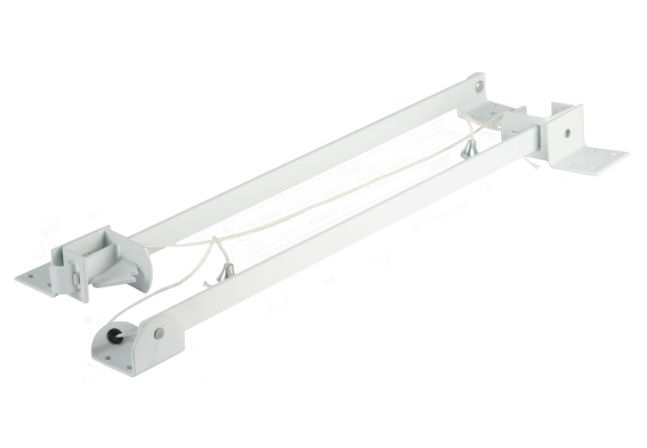 PAIR of 560mm British Made Garage Door Stays (White) - For Side Hinged Doors
